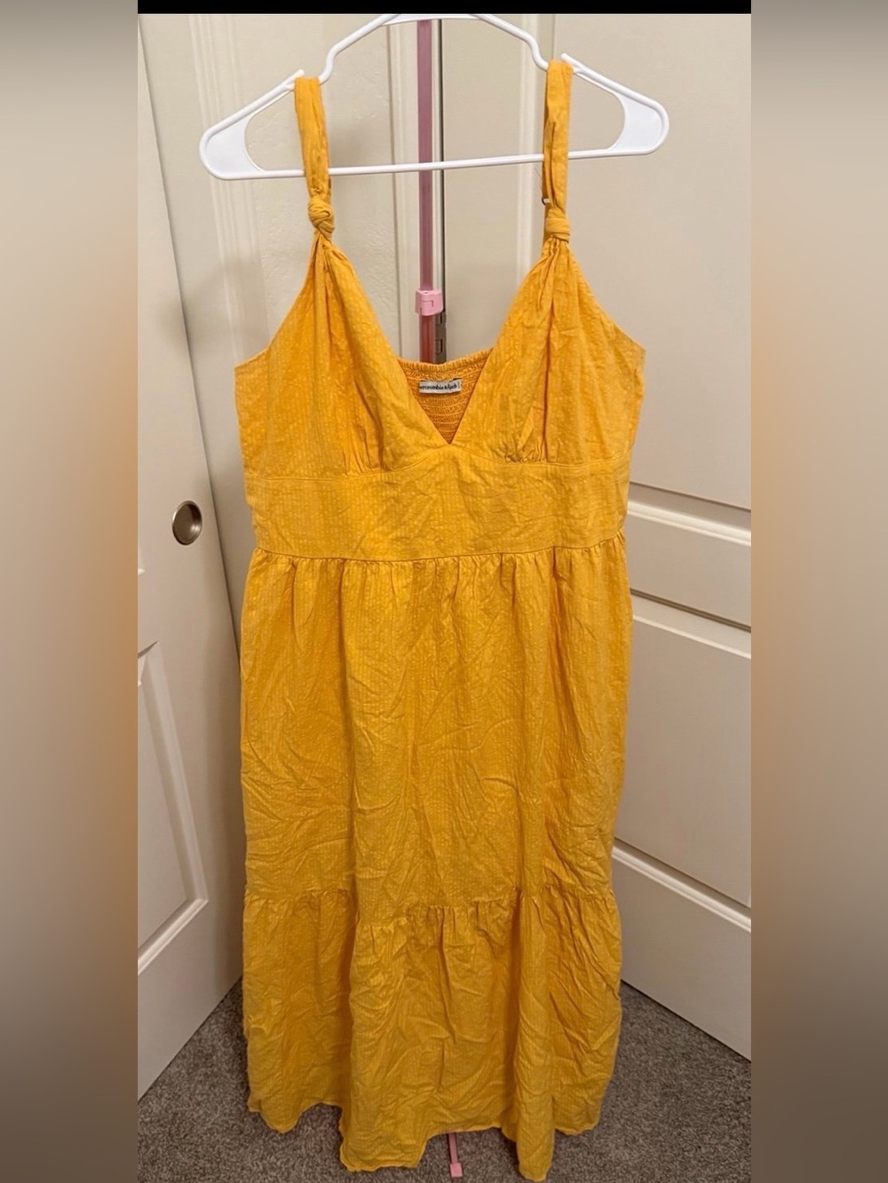 Abercrombie and Fitch Mustard Yellow Summer Maxi Dress